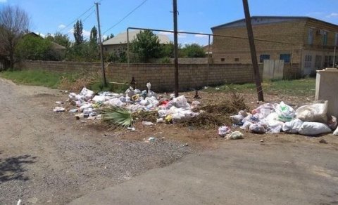 Azərbaycanda zibillər Mübariz İbrahimovun adını daşıyan küçəyə atılır - FOTO