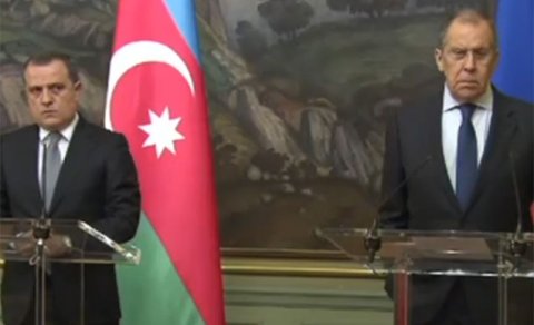 Bayramovla Lavrov mətbuat konfransı keçirir - Canlı yayım