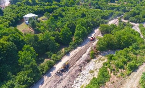 11 yaşayış məntəqəsini birləşdirən yeni yol tikilir (FOTO)