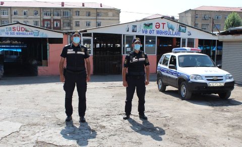 Polis “Şəki Bazarı”nda mühafizəni GÜCLƏNDİRDİ