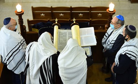 Bakıdakı sinaqoqda ordumuz üçün dualar edildi - FOTO