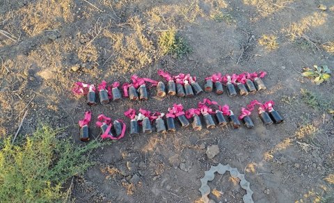 Ermənistanın Mingəçevirə atdığı ballistik raketin qalıqları - FOTO