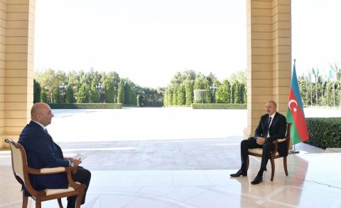 İlham Əliyev Türkiyənin “Haber Türk” telekanalına müsahibə verdi - FOTO