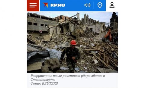 “Komsomolskaya Pravda” Gəncədəki fotoları Xankəndidəki kimi qələmə verdi - FAKT