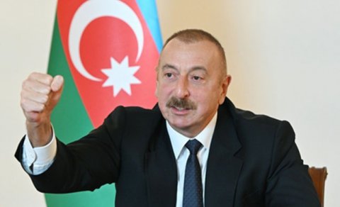 Xudafərinə Azərbaycan bayrağı sancıldı - İlham Əliyevdən paylaşım