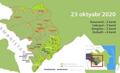 Azərbaycan ordusunun işğaldan azad etdiyi 154 məntəqə interaktiv xəritədə - VİDEO