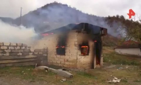 Ermənilər bu kəndləri də yandırmağa başladı - VİDEO