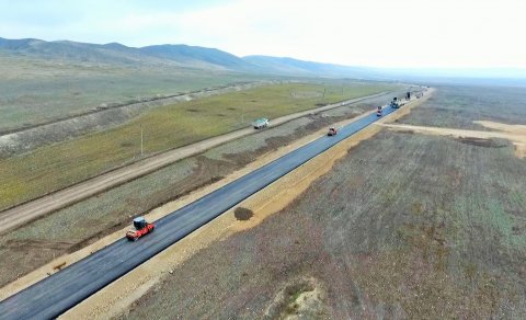 Suqovuşan və Talış kəndlərinə gedən yollar asfaltlanır - FOTO