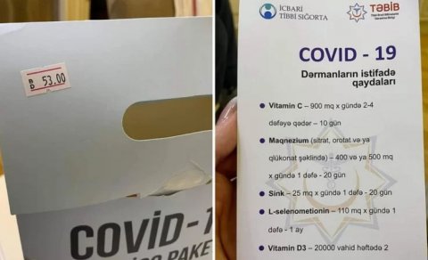 COVID-19 müalicə paketi 53 manata satılır? - RƏSMİ CAVAB