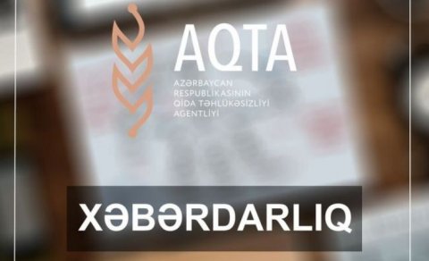 Qida Təhlükəsizliyi Agentliyi xəbərdarlıq etdi