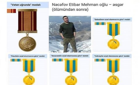 Prezidentin 5 medalla təltif etdiyi 22 yaşlı şəhid - FOTOLAR