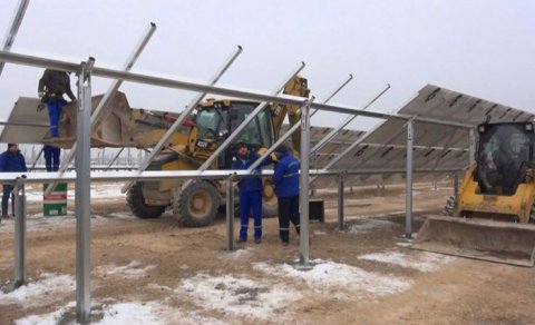 Naxçıvanda daha bir Günəş Elektrik Stansiyası tikilir - FOTOLAR