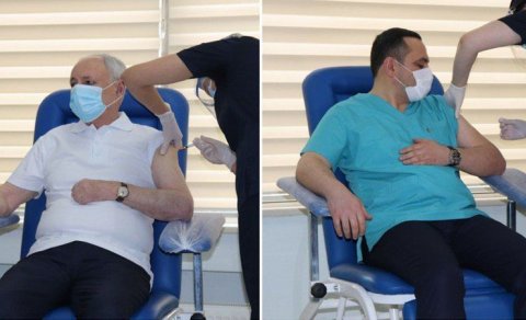 Nazir və TƏBİB sədrinə koronavirus əleyhinə vaksin vurulub, yoxsa başqa dərman - AÇIQLAMA