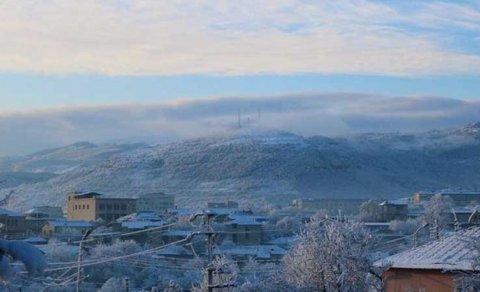 Şuşaya qar yağır - FOTO