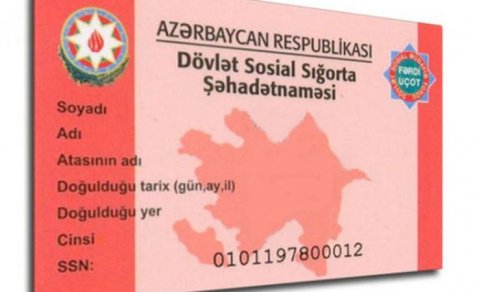 Sosial sığorta kartları LƏĞV EDİLİR