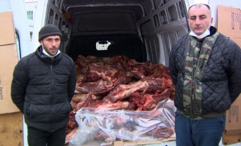 10 ton leş əti satan “At Elçin” həbs edildi - FOTO/VİDEO