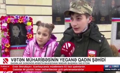 Vətən Müharibəsinin yeganə qadın şəhidi məzarı başında anıldı (VİDEO)