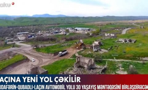 Laçına yeni yol çəkilir - VİDEO