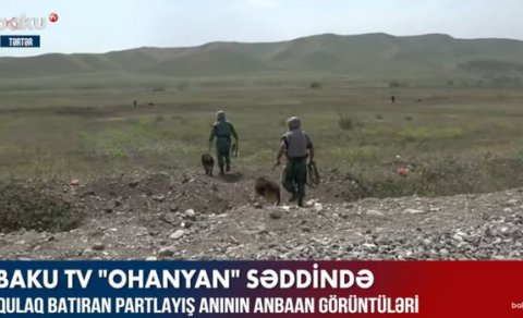 Qulaq batıran partlayışın anbaan görüntüləri – VİDEO