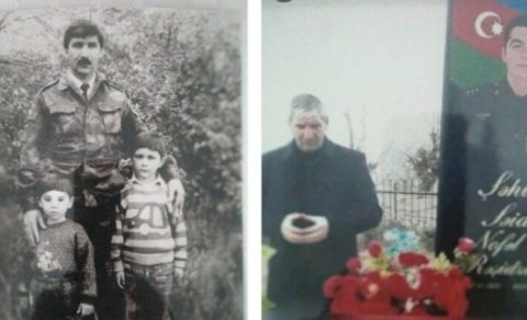 Keçmiş icra başçısı oğlunun şəhid olduğu yüksəkliyə bayraq sancdı