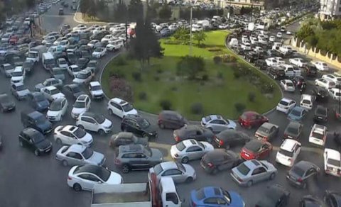Hazırda paytaxt yollarında sıxlıq müşahidə olunur