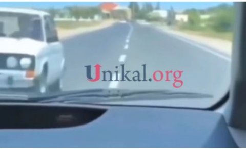 Azərbaycanda magistral yolda sürücü yuxuya getdi - QƏZANIN ANBAAN GÖRÜNTÜLƏRİ (VİDEO)