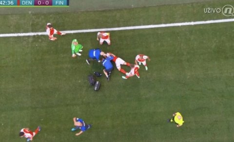 Futbolçu meydanda huşunu itirdi, oyun dayandırıldı - VİDEO/YENİLƏNİB
