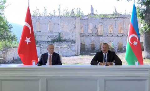 Ərdoğan: “Türkiyə Qarabağın bərpası üçün bütün dəstəyi verəcək”