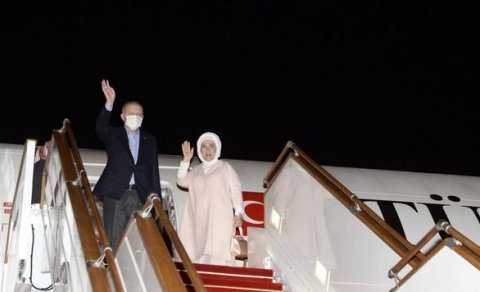 Ərdoğanın rəsmi səfəri başa çatdı - FOTO