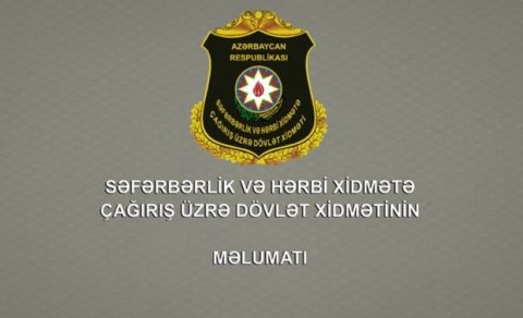 Dövlət Xidmətindən çağırışçılara MÜRACİƏT