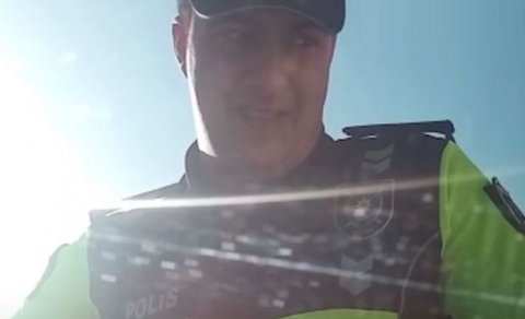 Novxanıda sürücüyə qarşı yersiz hərəkət edən yol polisi CƏZALANDIRILDI