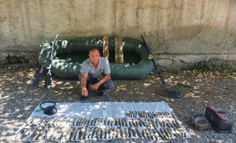 Cərəyanla balıq ovlayan şəxs tutulub