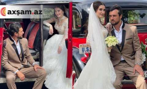 Azərbaycanın ən yaraşıqlı oğlanı polis qızla evləndi - FOTO/VİDEO