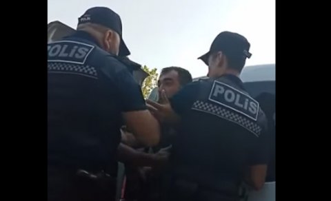 Polis küçədə vətəndaşı döyüb? - DİN-dən cavab