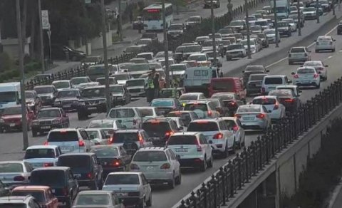 Bakıda bu yollarda tıxac var - SİYAHI