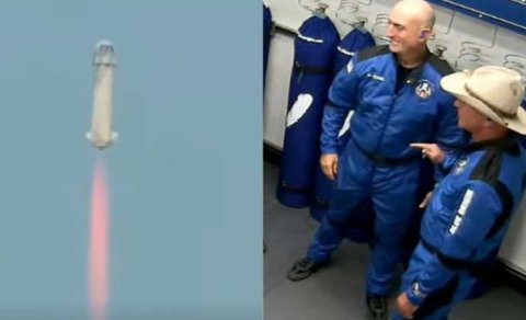 Ceff Bezos kosmosa uçdu - VİDEO
