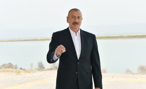 İlham Əliyev Naftalana getdi