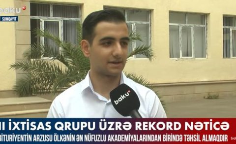 680 bal toplayan abituriyent: “Hər saat dərs oxumağa ehtiyac yoxdur” - VİDEO