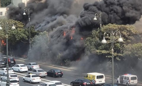 “Koroğlu” metrostansiyası istiqamətində yanğın başlayıb