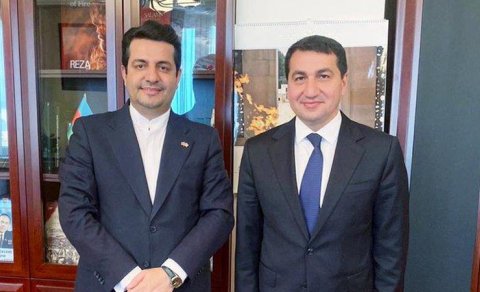 Hikmət Hacıyev yenidən İranın Azərbaycandakı səfiri ilə görüşdü