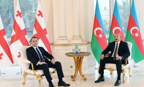 Prezident İrakli Qaribaşvilini qəbul etdi - FOTOLAR