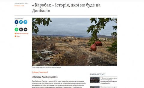 Ukraynalı tanınmış jurnalist Qarabağdan reportaj hazırladı