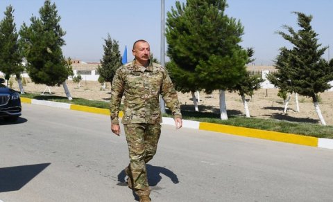 İlham Əliyev Cəbrayıl şəhərinin bərpasının təməl daşını qoydu