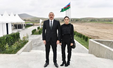 Prezident və birinci xanım Zəngilanın Ağalı kəndində həyata keçirilən işlərlə tanış olub (YENİLƏNİB)
