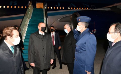 Prezident İlham Əliyev Türkiyəyə getdi - FOTO