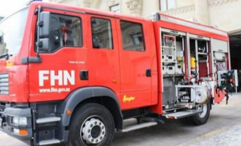 İritonnajlı yük maşını yandı