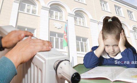 Paytaxtın Nərimanov rayonunda şagirdlər soyuqdan donur - SƏBƏB