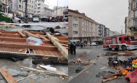 İstanbulda qasırğa: Ölən və yaralananlar var (VİDEO)