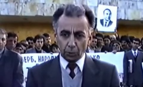 Hacıbala Abutalıbovun 29 il öncəki mitinqdə çıxışı yayıldı - VİDEO