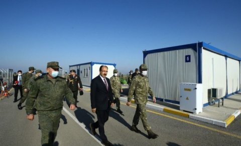 Türkiyə səfiri və hərbi attaşe Qarabağdakı Monitorinq Mərkəzinə baş çəkiblər
